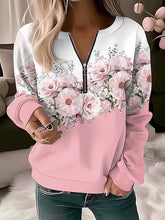 Adelaide β Stylish Floral Zip-up Sweater for Women